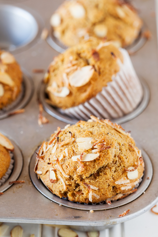 Don’t waste that extra sourdough starter. Use them to make these Coconut Almond Sourdough Starter Muffins!