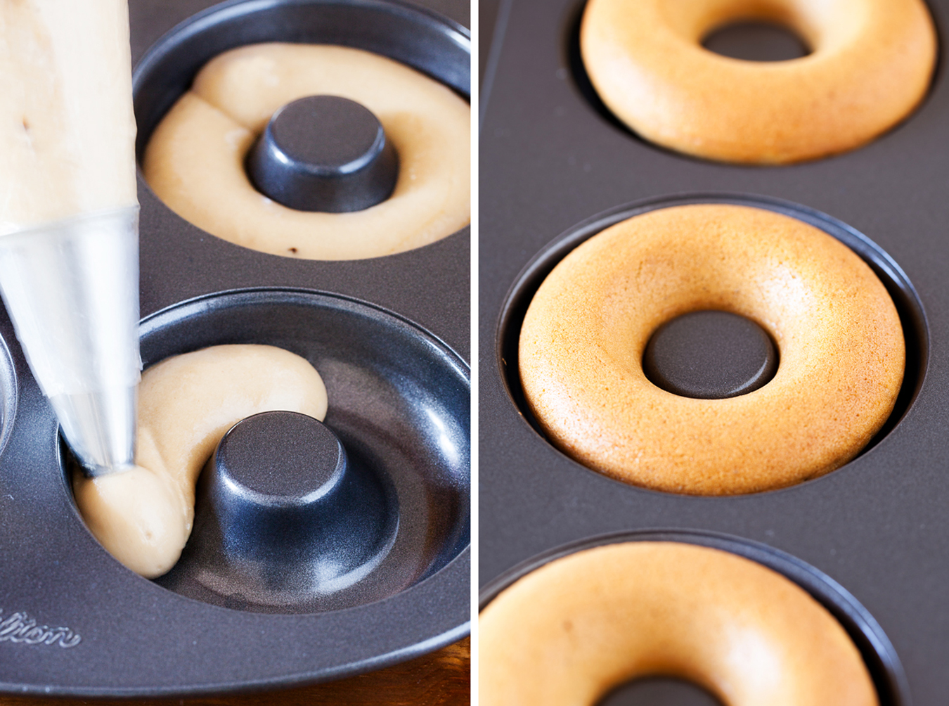 These Baked Mocha Doughnuts have an espresso cake doughnut base with a layer of smooth mocha glaze that will make your kitchen smell divine and any coffee lover’s taste buds go wild!