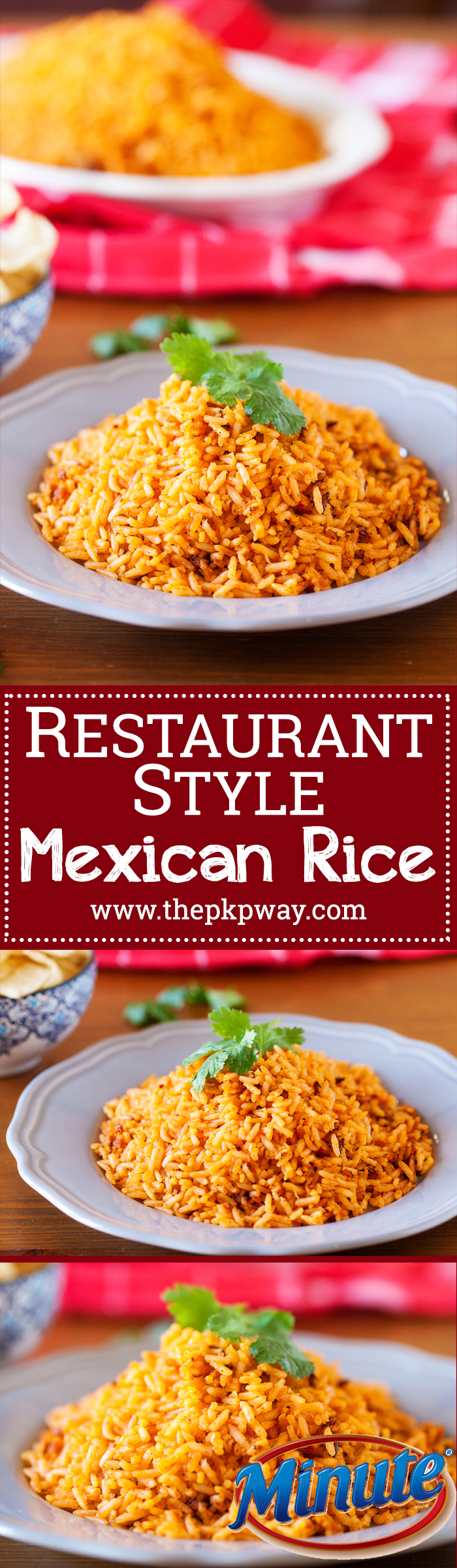 Authentic Restaurant Style Mexican Rice ready in 25 minutes! Or, 7 minutes when using my shortcut!