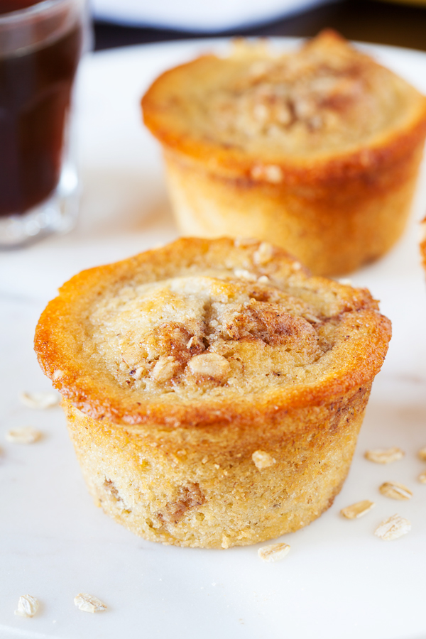 Stuffed inside these moist, tender, and soft Banana Coffee Cake Muffins are TWO bananas for a HUGE punch of banana flavor. 