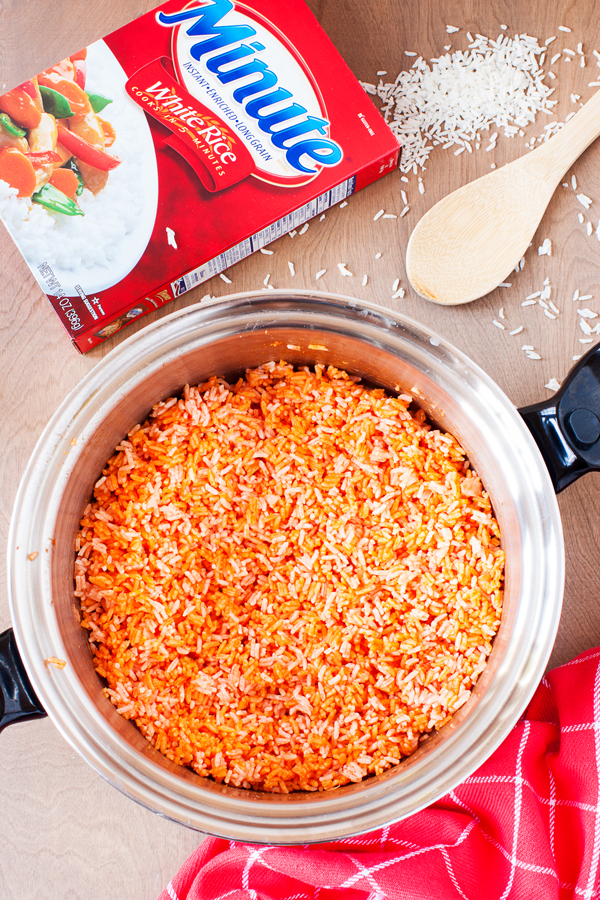 Authentic Restaurant Style Mexican Rice ready in 25 minutes! Or, 7 minutes when using my shortcut!