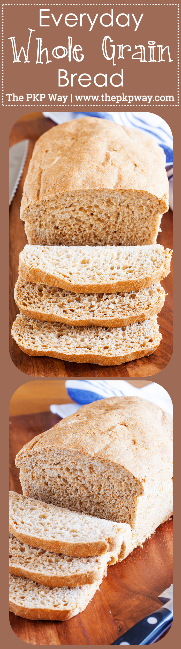 Skip the sandwich bread at the store and make this Everyday Whole Grain Bread instead!