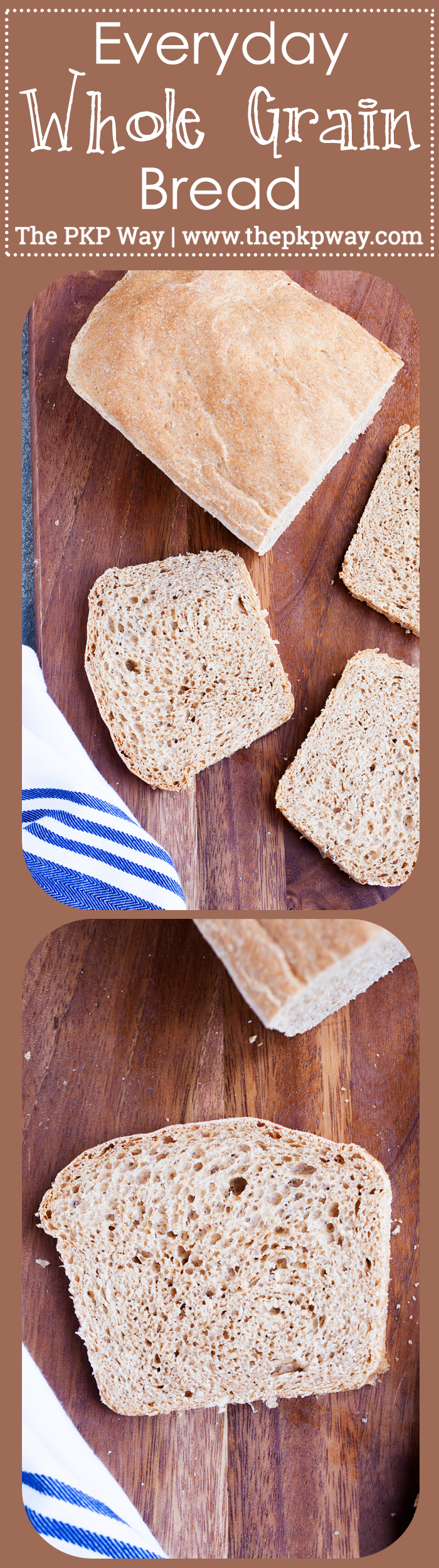 Skip the sandwich bread at the store and make this Everyday Whole Grain Bread instead!