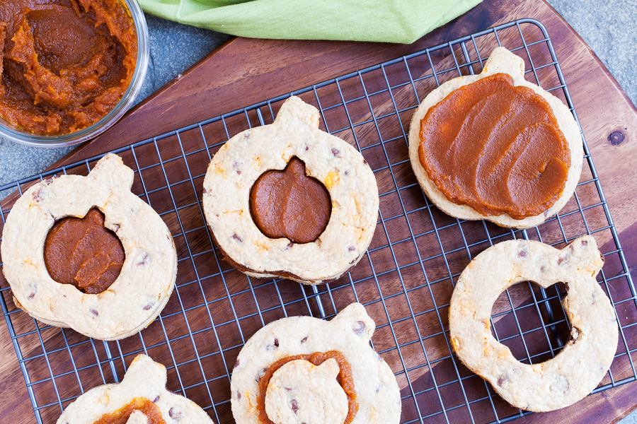 Begin cookie decorating season early with these Pumpkin Chocolate Chip Cookies with Pumpkin Butter.