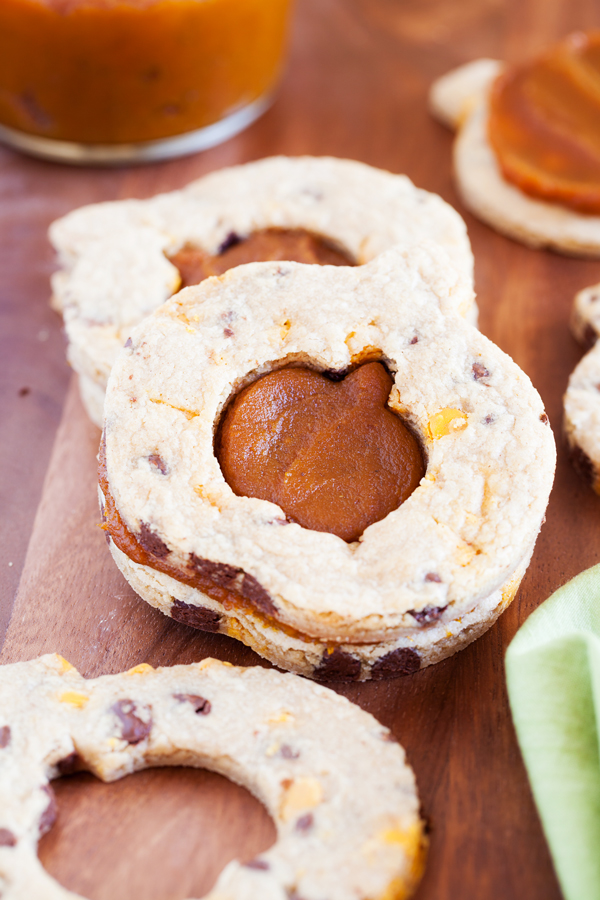 Begin cookie decorating season early with these Pumpkin Chocolate Chip Cookies with Pumpkin Butter.