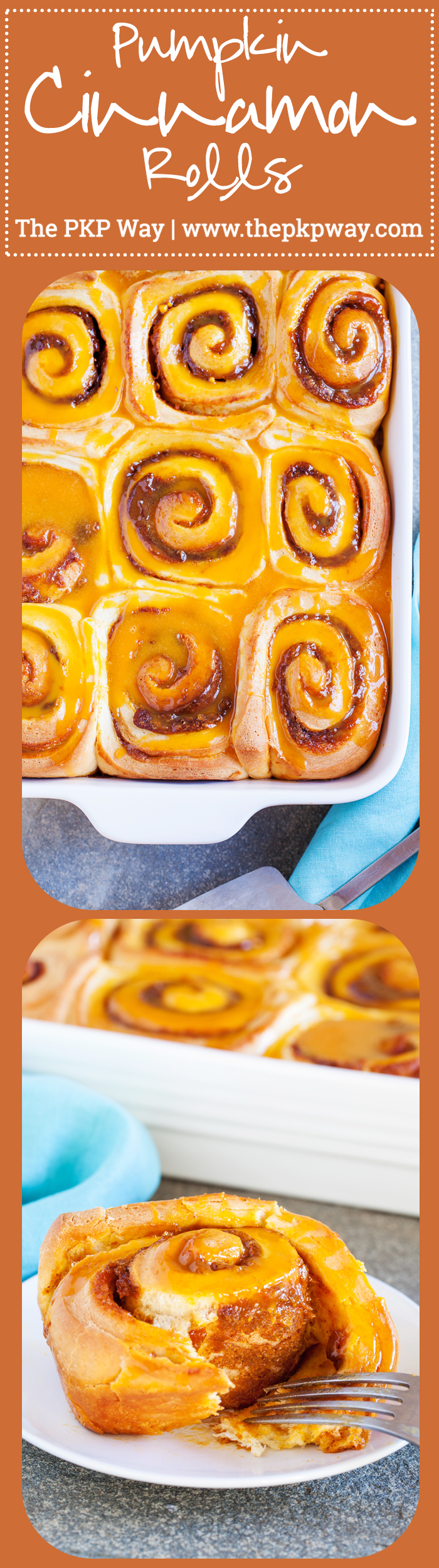 Pumpkin Cinnamon Rolls - The only pumpkin dessert you need to make this season.