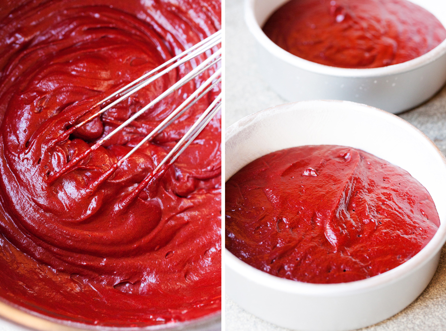 A to-die-for combination, this Red Velvet Espresso Cake has three delicious layers of red velvet cake, filled with fluffy espresso cream in between, and topped with sweet and tangy cream cheese frosting!