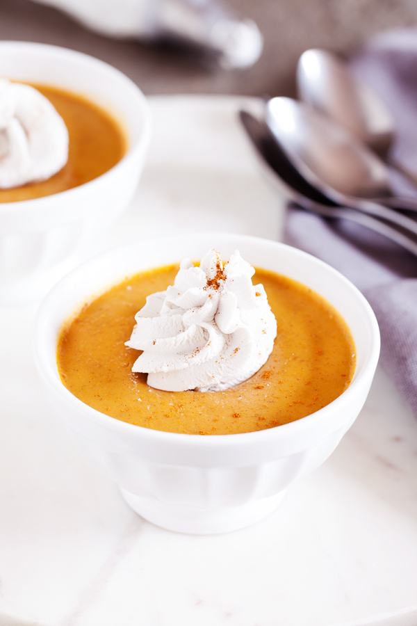 Creamy and dairy-free, this Vegan Pumpkin Pudding gives you a mouthful of pumpkin and warm fall flavors in every bite!