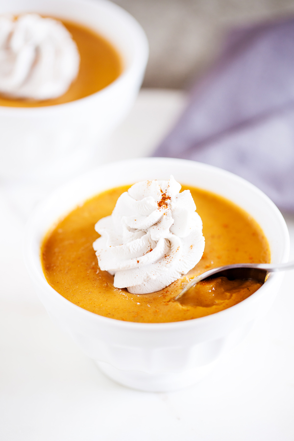 Creamy and dairy-free, this Vegan Pumpkin Pudding gives you a mouthful of pumpkin and warm fall flavors in every bite!
