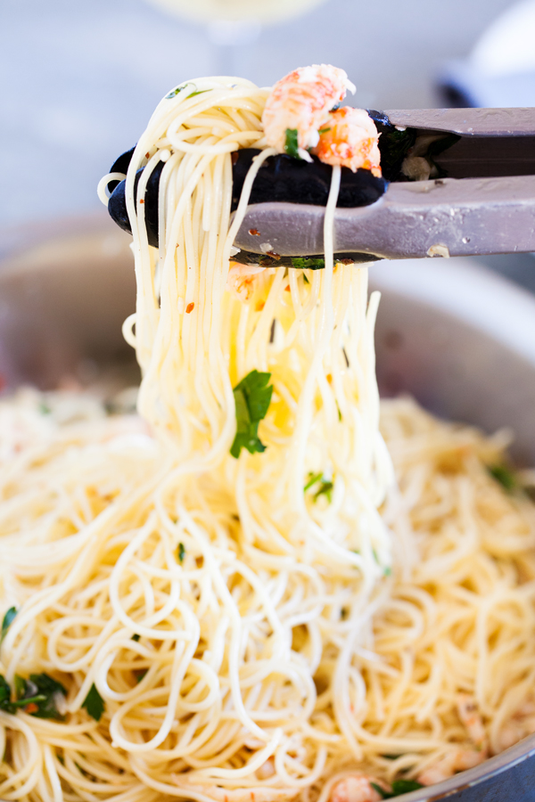 Tossed in a light wine sauce and sprinkled with succulent langostino tail, this Angel Hair with Langostino Tail Sauce makes a festive addition to any holiday table.