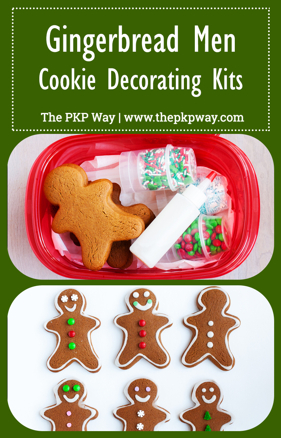 Gingerbread Men Cookie Decorating Kits make cute packages that anyone will be thrilled to receive!