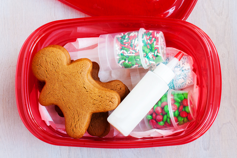 Gingerbread Men Cookie Decorating Kits make cute packages that anyone will be thrilled to receive!