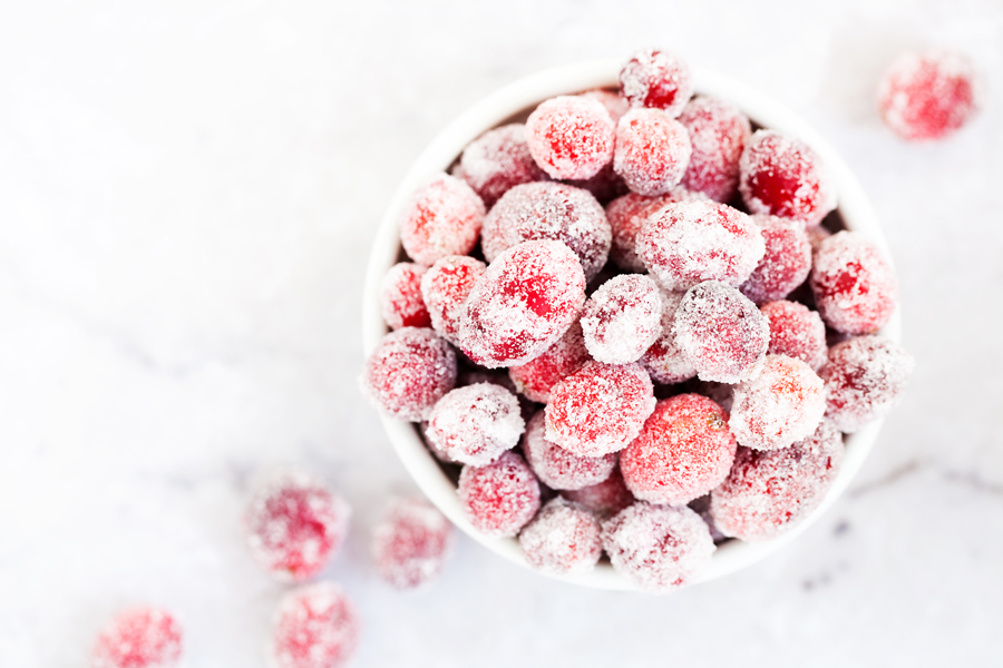 Festive Sugared Cranberries are incredibly easy to whip up and will dress up any holiday treat!