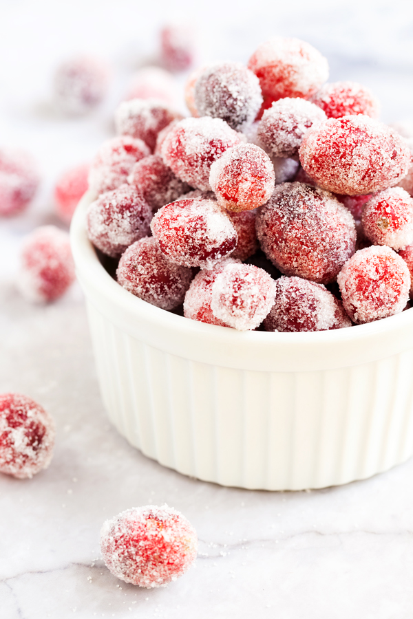 Festive Sugared Cranberries are incredibly easy to whip up and will dress up any holiday treat!