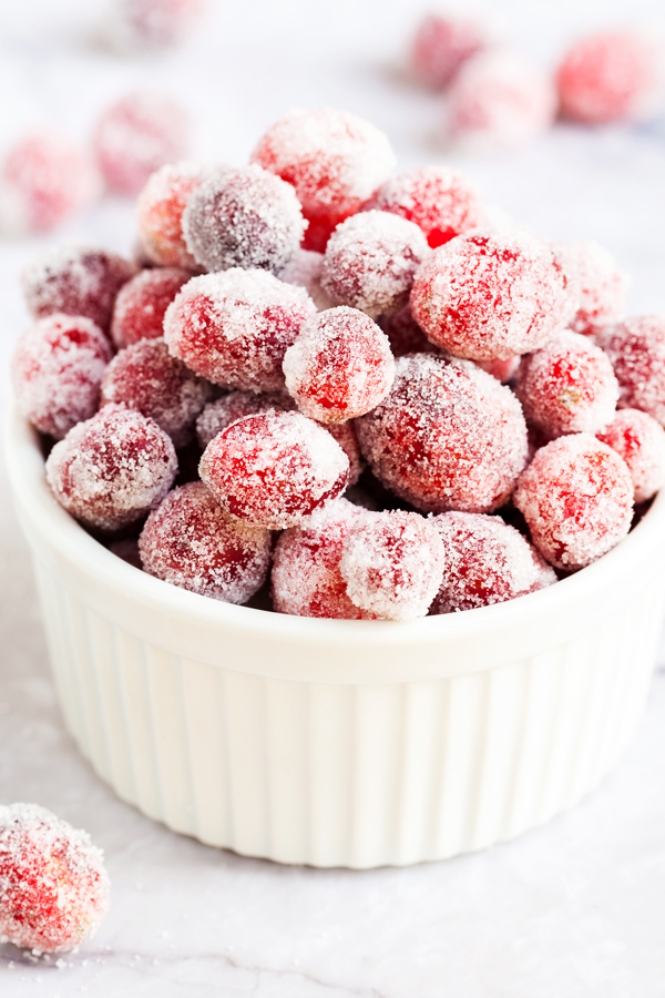 Festive Sugared Cranberries are incredibly easy to whip up and will dress up any holiday treat!