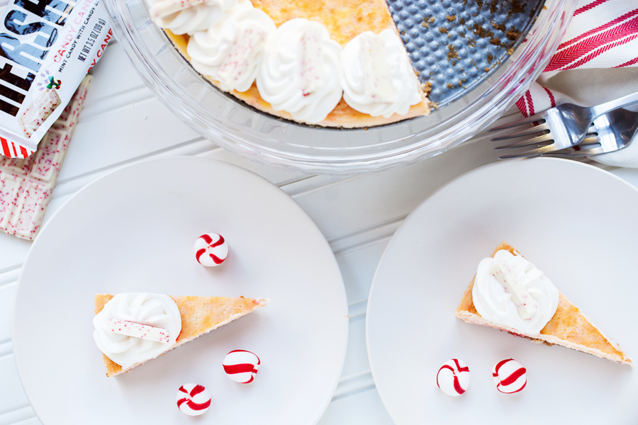 This celebratory Peppermint Cheesecake will make a festive addition to any New Year Party dessert table.