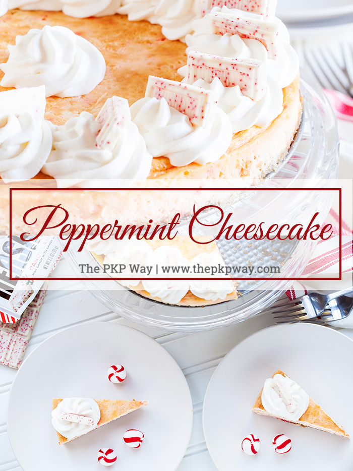 This celebratory Peppermint Cheesecake will make a festive addition to any New Year Party dessert table.