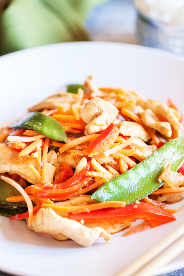 Colorful, delicious, and healthy, Chicken and Vegetables Stir Fry can be thrown together quickly with little to no effort.
