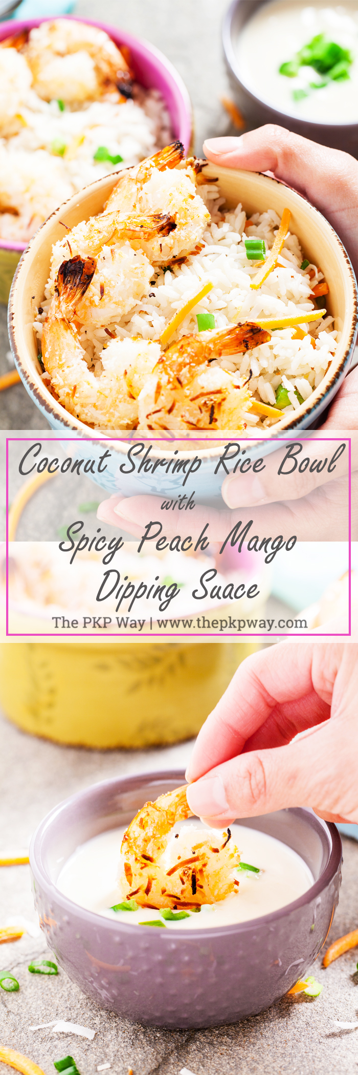Coconut Shrimp Rice Bowls with Spicy Peach and Mango ...