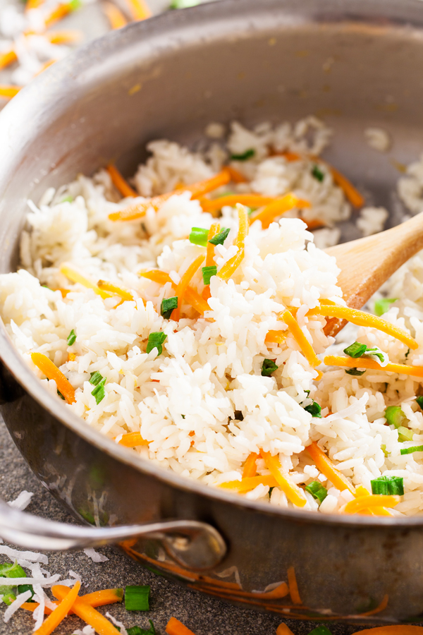 Try these Coconut Shrimp Rice Bowls with Spicy Peach and Mango Dipping Sauce for a scrumptious, satisfying, and dairy-free dinner.