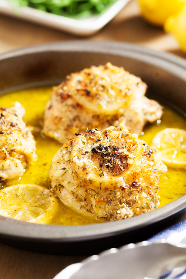 Ina Garten's Lemon Chicken in pan