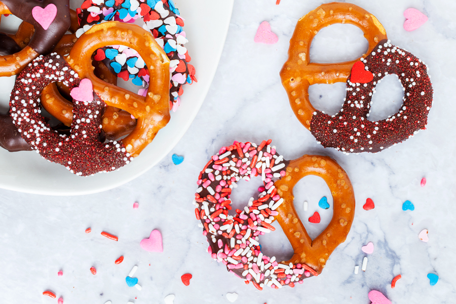 Fun, festive, and easy, these Valentine’s Day Dipped Pretzels will make everyone feel special!
