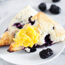 Flaky, buttery, berry-licious Blackberry Scones are packed with juicy blackberries and make the perfect snack or on-the-go breakfast.
