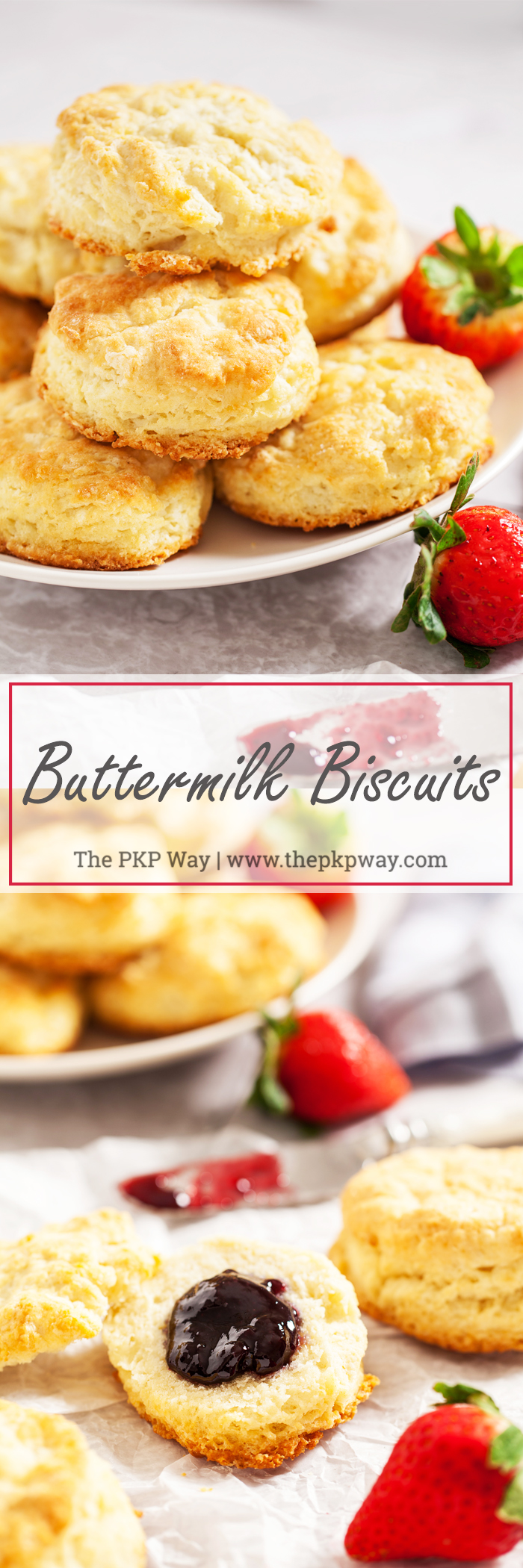 Two ways to make fluffy Buttermilk Biscuits using 7 simple ingredients.