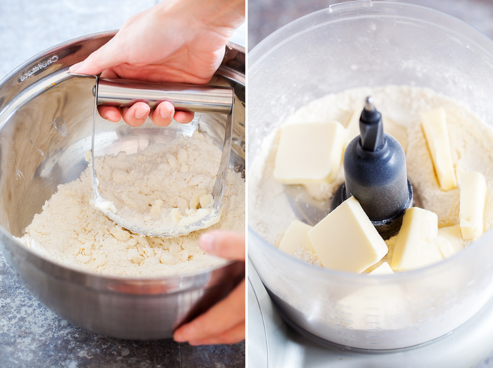 Two ways to make fluffy Buttermilk Biscuits using 7 simple ingredients.