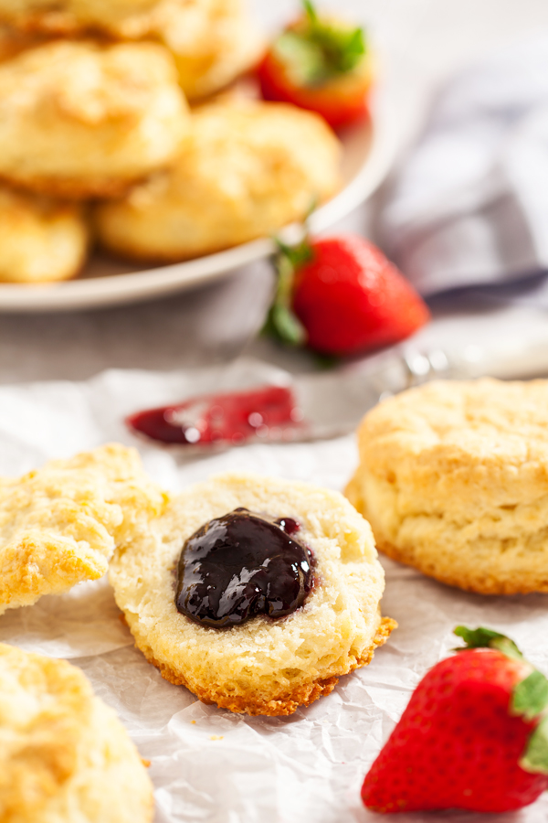 Two ways to make fluffy Buttermilk Biscuits using 7 simple ingredients.