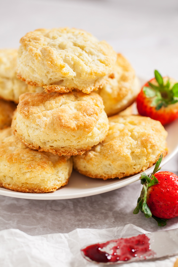 Two ways to make fluffy Buttermilk Biscuits using 7 simple ingredients.