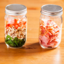 For a warm breakfast any day of the week, customize your own quick and easy Mason Jar Omelet.