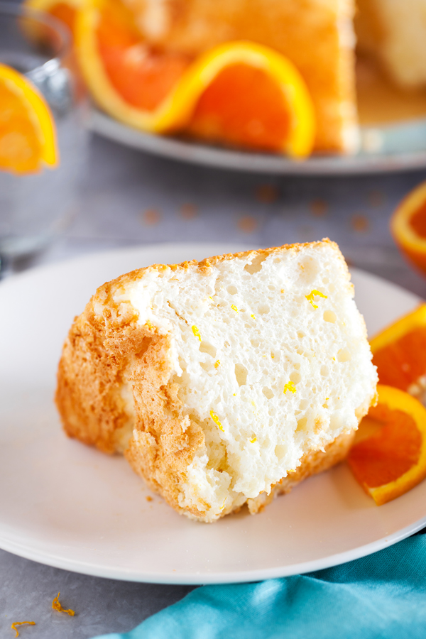 Light, moist, fluffy, and airy, Orange Angel Food Cake offers zero guilt and all pleasure.