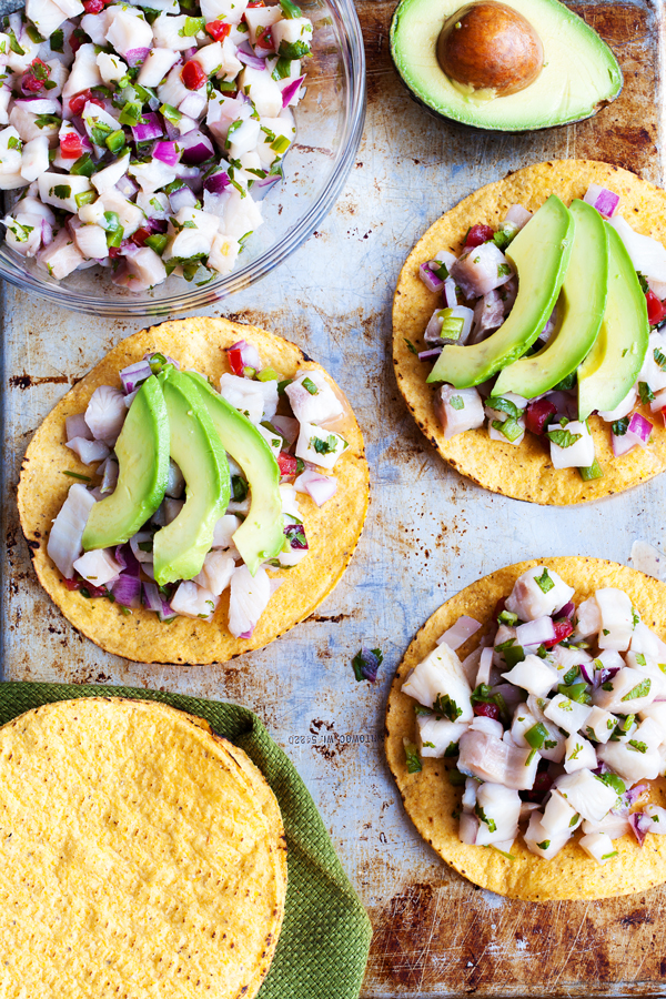 Transport yourself to Mexico with delicious and refreshing Ceviche Tostadas.