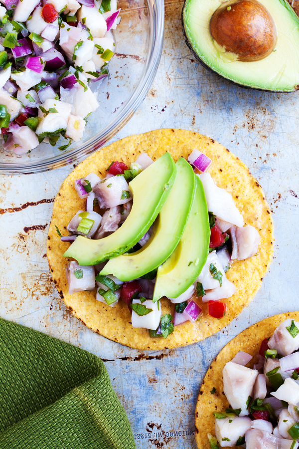 Transport yourself to Mexico with delicious and refreshing Ceviche Tostadas.