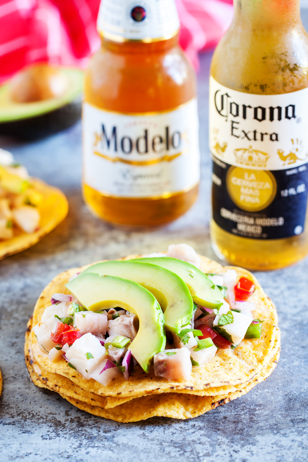 Transport yourself to Mexico with delicious and refreshing Ceviche Tostadas.