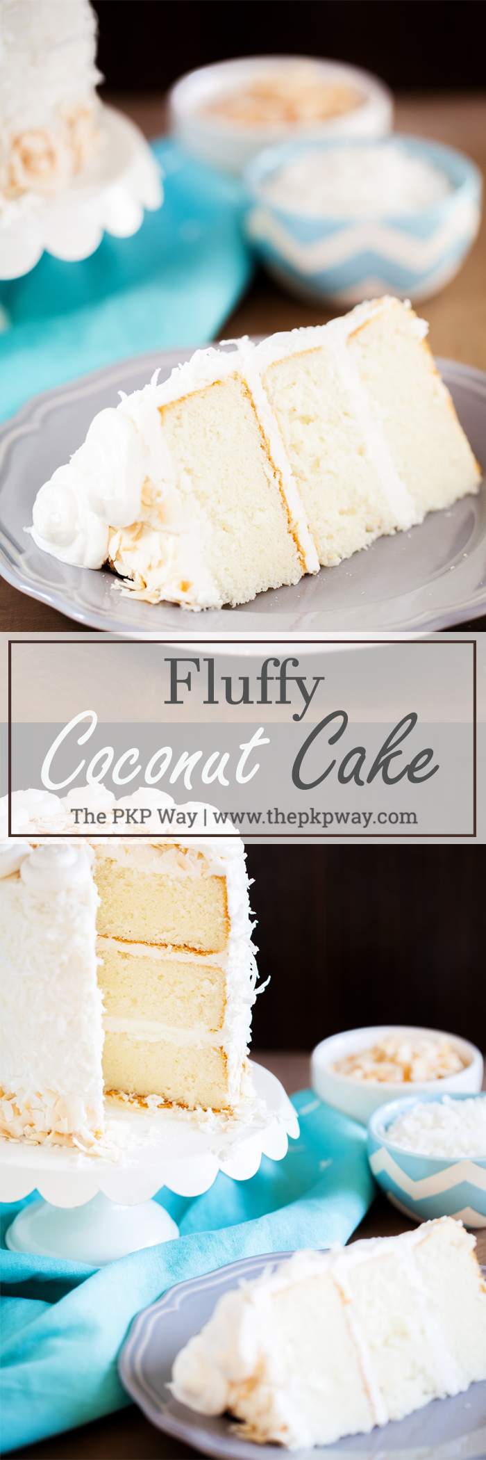 Moist and fluffy coconut cake is studded with shredded coconut, filled and covered with a luscious coconut frosting made from coconut milk, and adorned with BOTH toasted coconut and sweetened coconut.