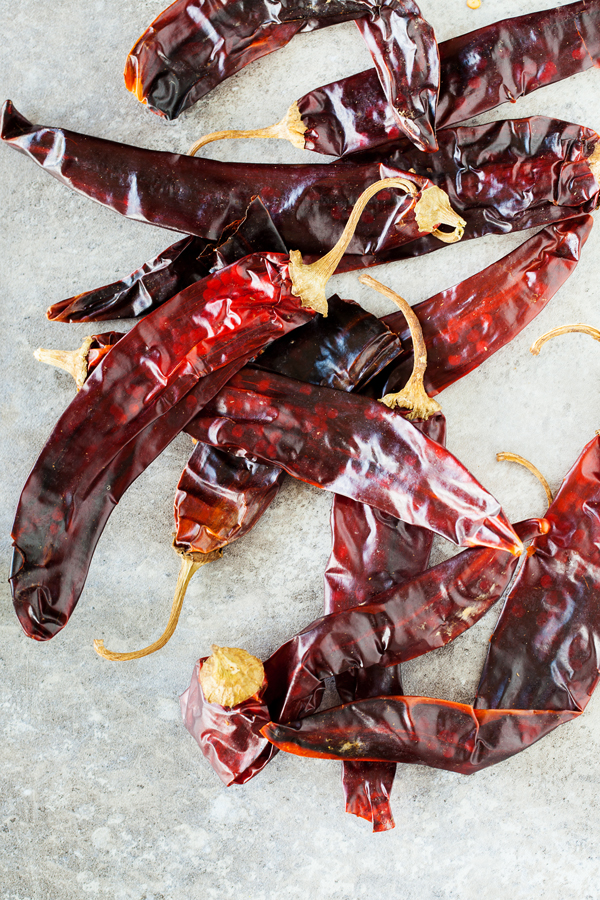 A rich and thick Red Enchilada Sauce made entirely from scratch using fresh garlic and guajillo chilis.