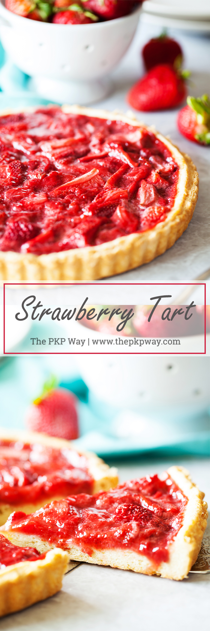 Bursting with strawberry flavor, this Strawberry Tart is loaded with fresh strawberries floating atop a melt-in-your-mouth pate sucrée crust.