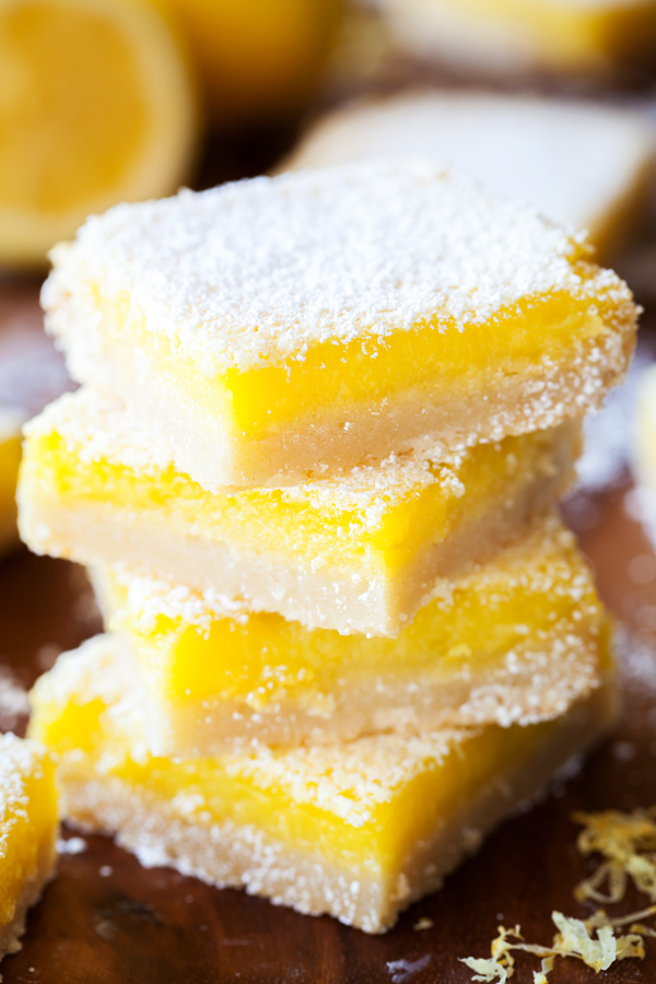 Always a classic, these Lemon Bars feature a silky smooth lemon filling over a melt-in-your-mouth shortbread crust.