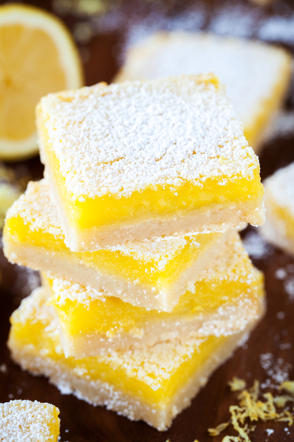 Always a classic, these Lemon Bars feature a silky smooth lemon filling over a melt-in-your-mouth shortbread crust.