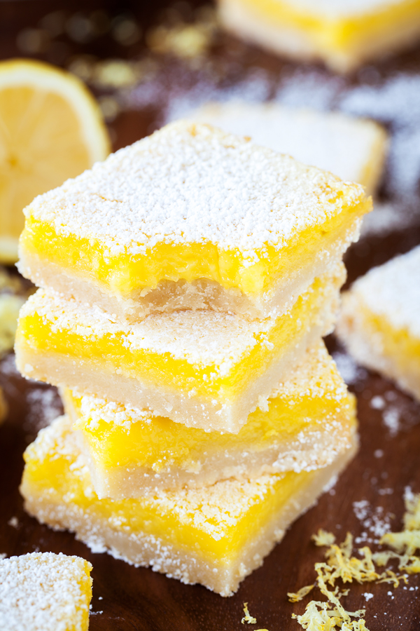 Always a classic, these Lemon Bars feature a silky smooth lemon filling over a melt-in-your-mouth shortbread crust.