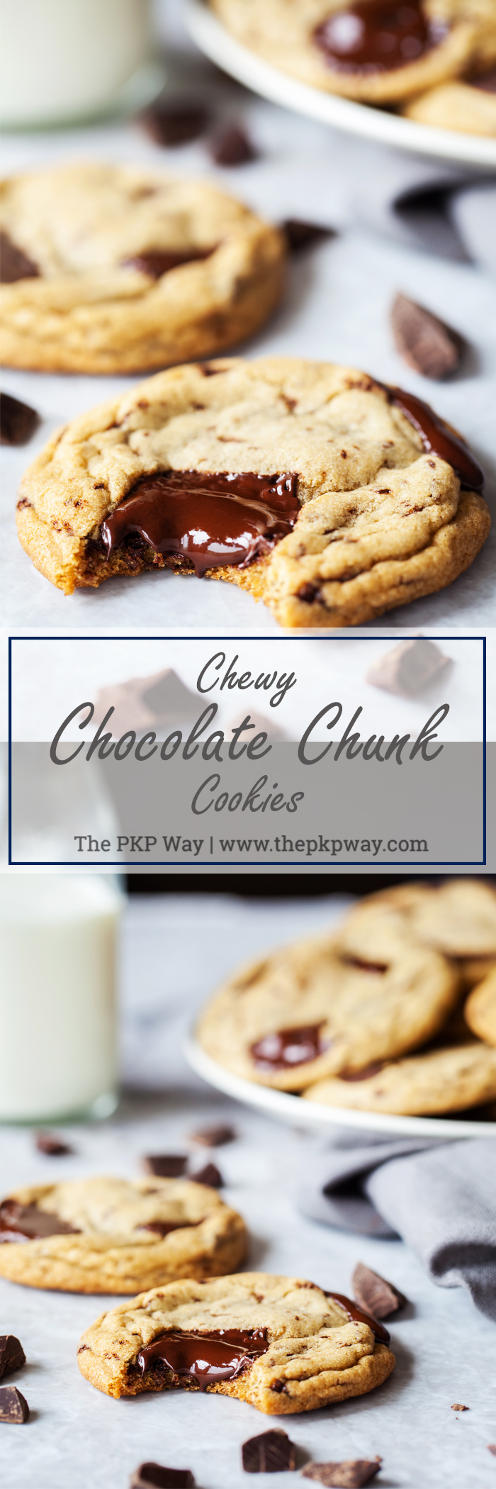 With a tender crumb and puddles of chocolate, these Chewy Chocolate Chunk Cookies will become your go-to recipe!