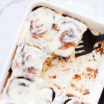 These Classic Cinnamon Rolls are filled with a cinnamon and sugar filling and topped with a sweet and tangy cream cheese glaze.