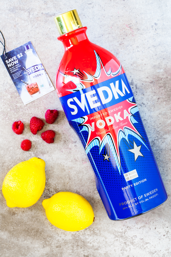 A twist on the traditional Tom Collins, this Raspberry Lemon Vodka Collins is bright, refreshing, and the perfect summer drink.