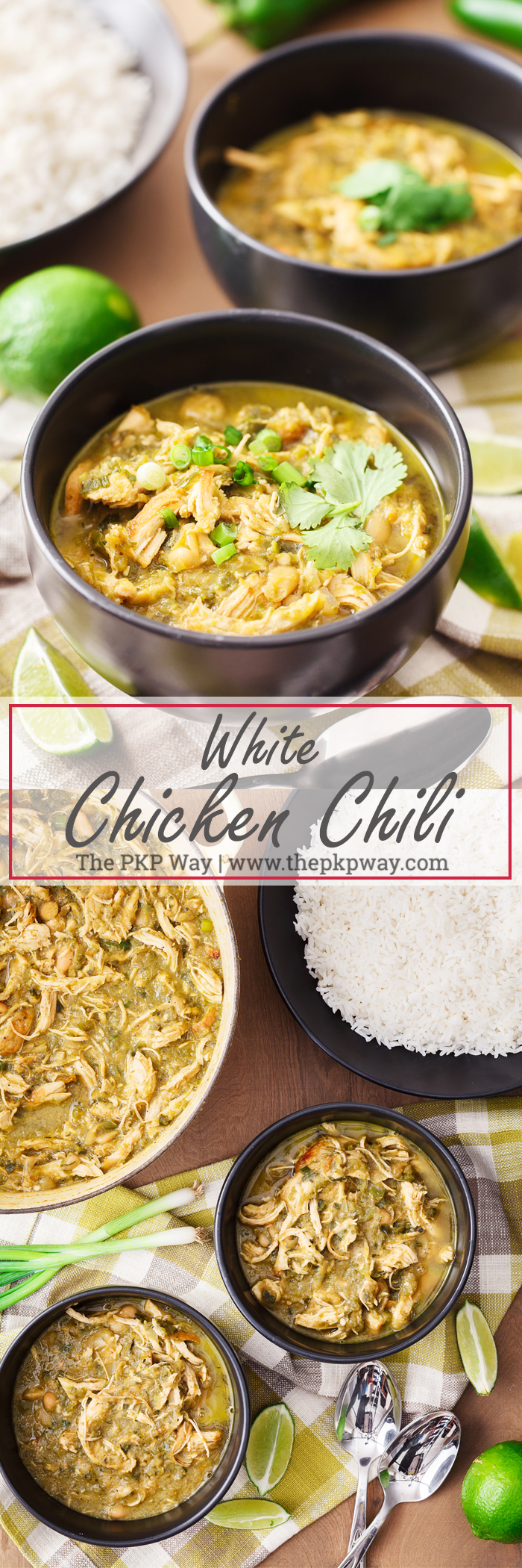 Thick and flavorful White Chicken Chili has THREE kinds of chilies and flavor-building steps for a mouthful of depth and complex flavors with every bite.