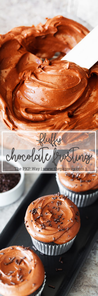 Soft and Fluffy Chocolate Frosting with deep chocolate flavor, perfect for all your caking needs.