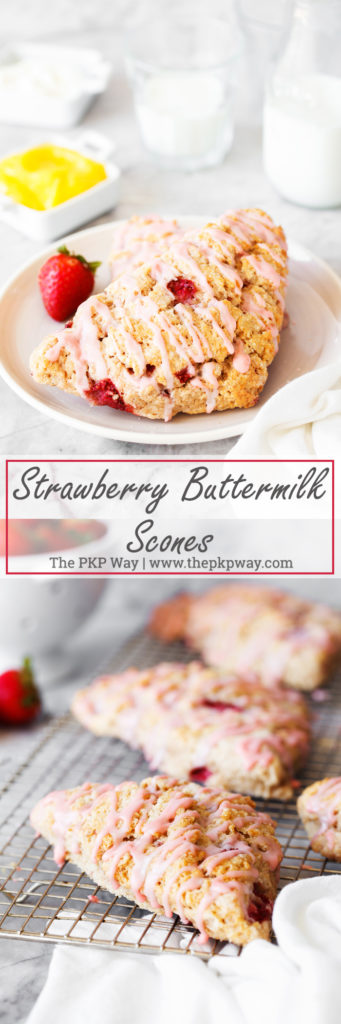 Make the most of this strawberry season with these Strawberry Buttermilk Scones. Filled with fresh strawberry pieces and topped with a drizzle of strawberry glaze, they’re sure to please any strawberry-lover’s palate.