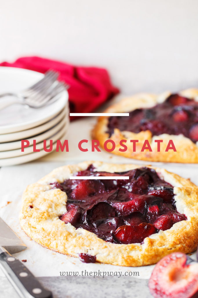 Finish off the rest of your plum haul from the season on a classic Italian pie/tart – the crostata. Beautifully rustic with a thin and flaky crust, this Plum Crostata boasts all the flavors of a fresh summer fruit pie without the hassle of a traditional pie.