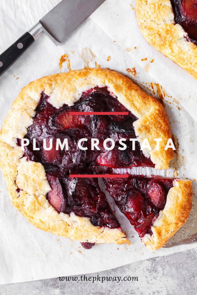 Finish off the rest of your plum haul from the season on a classic Italian pie/tart – the crostata. Beautifully rustic with a thin and flaky crust, this Plum Crostata boasts all the flavors of a fresh summer fruit pie without the hassle of a traditional pie.